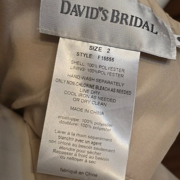 Strapless Chiffon Bridesmaid Maid of Honor Formal sz 2 - Picture 5 of 5